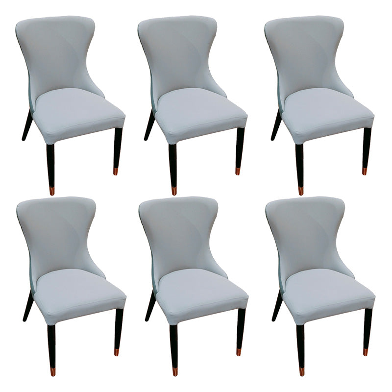 Contemporary Upholstered Dining Chairs Parsons Side Chair in Blue 6 Piece Set Clearhalo 'Dining Chairs' 'Dining Tables & Seating' 'dining_chair' 'furn' 'furn_dining_chair' 'Furniture' 'Kitchen & Dining Furniture' 6219154