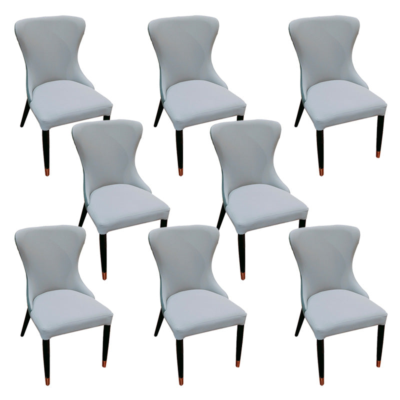 Contemporary Upholstered Dining Chairs Parsons Side Chair in Blue 8 Piece Set Clearhalo 'Dining Chairs' 'Dining Tables & Seating' 'dining_chair' 'furn' 'furn_dining_chair' 'Furniture' 'Kitchen & Dining Furniture' 6219156