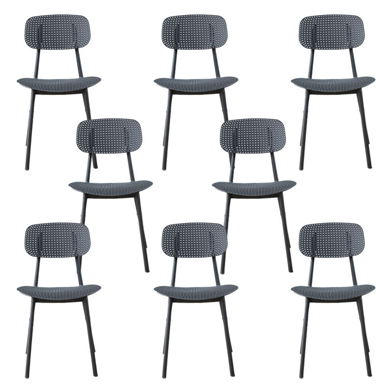 Silla lateral contemporánea silla de comedor de plástico de plástico para comedor