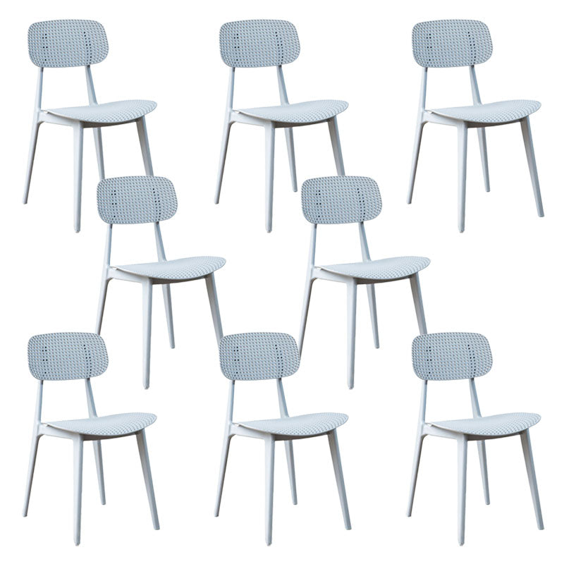 Silla lateral contemporánea silla de comedor de plástico de plástico para comedor