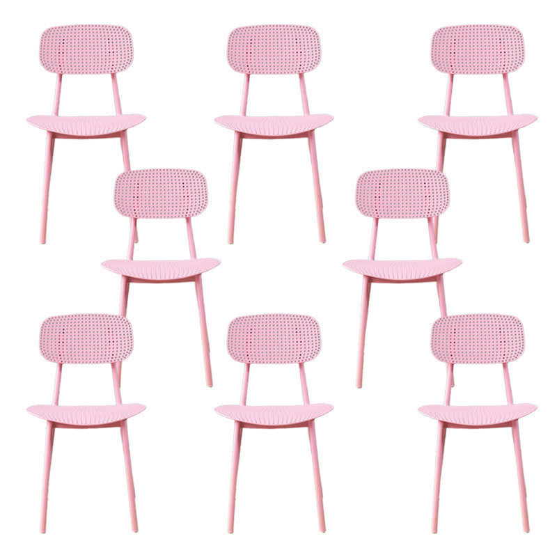 Silla lateral contemporánea silla de comedor de plástico de plástico para comedor