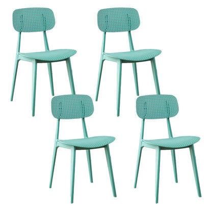 Silla lateral contemporánea silla de comedor de plástico de plástico para comedor