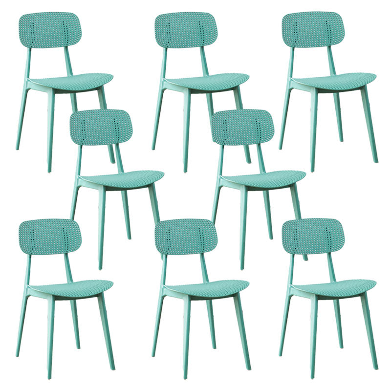 Silla lateral contemporánea silla de comedor de plástico de plástico para comedor