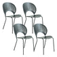 Industrial Metal Dining Room Chair Open Back Dining Chair for Restaurant Use Black 4 Piece Set Black Clearhalo 'Dining Chairs' 'Dining Tables & Seating' 'dining_chair' 'furn' 'furn_dining_chair' 'Furniture' 'Kitchen & Dining Furniture' 6219187