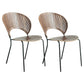 Industrial Metal Dining Room Chair Open Back Dining Chair for Restaurant Use Brown 2 Piece Set Black Clearhalo 'Dining Chairs' 'Dining Tables & Seating' 'dining_chair' 'furn' 'furn_dining_chair' 'Furniture' 'Kitchen & Dining Furniture' 6219194