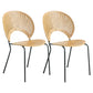 Industrial Metal Dining Room Chair Open Back Dining Chair for Restaurant Use Wood 2 Piece Set Black Clearhalo 'Dining Chairs' 'Dining Tables & Seating' 'dining_chair' 'furn' 'furn_dining_chair' 'Furniture' 'Kitchen & Dining Furniture' 6219202