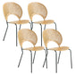 Industrial Metal Dining Room Chair Open Back Dining Chair for Restaurant Use Wood 4 Piece Set Black Clearhalo 'Dining Chairs' 'Dining Tables & Seating' 'dining_chair' 'furn' 'furn_dining_chair' 'Furniture' 'Kitchen & Dining Furniture' 6219203