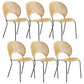 Industrial Metal Dining Room Chair Open Back Dining Chair for Restaurant Use Wood 6 Piece Set Black Clearhalo 'Dining Chairs' 'Dining Tables & Seating' 'dining_chair' 'furn' 'furn_dining_chair' 'Furniture' 'Kitchen & Dining Furniture' 6219205