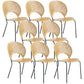 Industrial Metal Dining Room Chair Open Back Dining Chair for Restaurant Use Wood 8 Piece Set Black Clearhalo 'Dining Chairs' 'Dining Tables & Seating' 'dining_chair' 'furn' 'furn_dining_chair' 'Furniture' 'Kitchen & Dining Furniture' 6219207