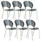 Industrial Metal Dining Room Chair Open Back Dining Chair for Restaurant Use Black 6 Piece Set Silver Clearhalo 'Dining Chairs' 'Dining Tables & Seating' 'dining_chair' 'furn' 'furn_dining_chair' 'Furniture' 'Kitchen & Dining Furniture' 6219213