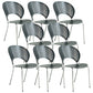 Industrial Metal Dining Room Chair Open Back Dining Chair for Restaurant Use Black 8 Piece Set Silver Clearhalo 'Dining Chairs' 'Dining Tables & Seating' 'dining_chair' 'furn' 'furn_dining_chair' 'Furniture' 'Kitchen & Dining Furniture' 6219214