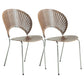 Industrial Metal Dining Room Chair Open Back Dining Chair for Restaurant Use Brown 2 Piece Set Silver Clearhalo 'Dining Chairs' 'Dining Tables & Seating' 'dining_chair' 'furn' 'furn_dining_chair' 'Furniture' 'Kitchen & Dining Furniture' 6219215