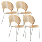Industrial Metal Dining Room Chair Open Back Dining Chair for Restaurant Use Wood 4 Piece Set Silver Clearhalo 'Dining Chairs' 'Dining Tables & Seating' 'dining_chair' 'furn' 'furn_dining_chair' 'Furniture' 'Kitchen & Dining Furniture' 6219220