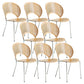 Industrial Metal Dining Room Chair Open Back Dining Chair for Restaurant Use Wood 8 Piece Set Silver Clearhalo 'Dining Chairs' 'Dining Tables & Seating' 'dining_chair' 'furn' 'furn_dining_chair' 'Furniture' 'Kitchen & Dining Furniture' 6219222