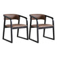 Contemporary Wood Dining Arm Chairs Open Back Dining Side Chair for Restaurant Use