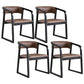 Contemporary Wood Dining Arm Chairs Open Back Dining Side Chair for Restaurant Use