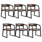 Contemporary Wood Dining Arm Chairs Open Back Dining Side Chair for Restaurant Use