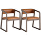 Contemporary Wood Dining Arm Chairs Open Back Dining Side Chair for Restaurant Use