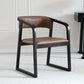 Contemporary Wood Dining Arm Chairs Open Back Dining Side Chair for Restaurant Use