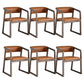 Contemporary Wood Dining Arm Chairs Open Back Dining Side Chair for Restaurant Use