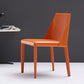 Modern Style Leather Side Chair Armless Metal Side Chair for Home Use