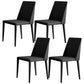 Modern Style Leather Side Chair Armless Metal Side Chair for Home Use