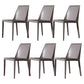 Modern Style Leather Side Chair Armless Metal Side Chair for Home Use