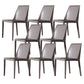Modern Style Leather Side Chair Armless Metal Side Chair for Home Use