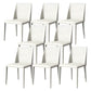 Modern Style Leather Side Chair Armless Metal Side Chair for Home Use