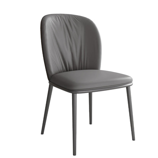 Moderne stijl faux lederen stoelarmloze metalen zijstoel voor thuisgebruik
