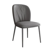 Moderne stijl faux lederen stoelarmloze metalen zijstoel voor thuisgebruik