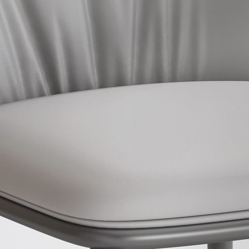 Moderne stijl faux lederen stoelarmloze metalen zijstoel voor thuisgebruik
