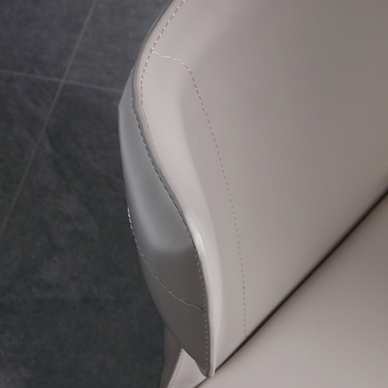 Contemporary Leather Dining Room Chair Wingback Parsons Chair for Home Use