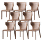 Contemporary Leather Dining Room Chair Wingback Parsons Chair for Home Use