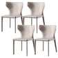 Contemporary Leather Dining Room Chair Wingback Parsons Chair for Home Use