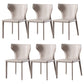 Contemporary Leather Dining Room Chair Wingback Parsons Chair for Home Use