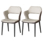 Modern Faux Leather Dining Side Chairs Open Back Dining Arm Chair for Dining Room