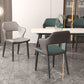 Modern Faux Leather Dining Side Chairs Open Back Dining Arm Chair for Dining Room