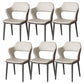 Modern Faux Leather Dining Side Chairs Open Back Dining Arm Chair for Dining Room