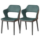 Modern Faux Leather Dining Side Chairs Open Back Dining Arm Chair for Dining Room
