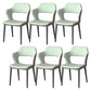Modern Faux Leather Dining Side Chairs Open Back Dining Arm Chair for Dining Room