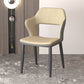 Modern Faux Leather Dining Side Chairs Open Back Dining Arm Chair for Dining Room