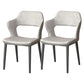 Modern Faux Leather Dining Side Chairs Open Back Dining Arm Chair for Dining Room