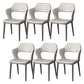 Modern Faux Leather Dining Side Chairs Open Back Dining Arm Chair for Dining Room