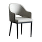 Silla de comedor de espalda abierta sillas laterales de comedor de cuero moderno