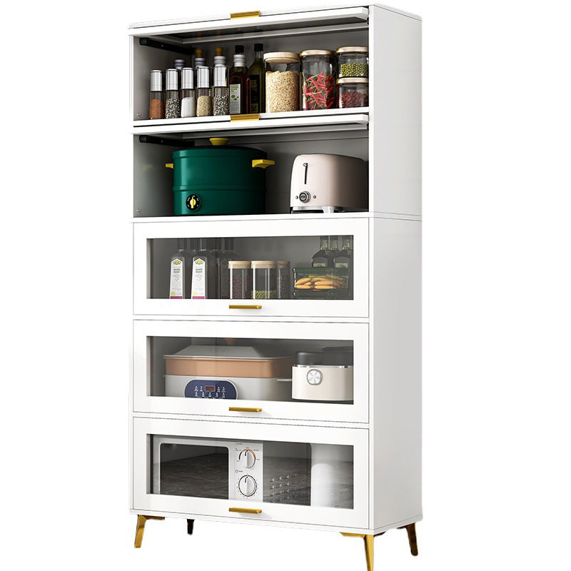 Sideboard della cucina credenza in legno moderno in legno con porta di vetro