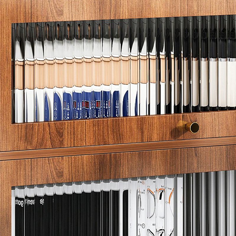 Sideboard della cucina credenza in legno moderno in legno con porta di vetro