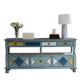 Panneau latéral en bois massif buffet de rangement rectangle avec tiroirs