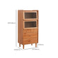 Modern Style Sideboard Cabinet Home Wooden Side Board with Glass Doors Clearhalo 'buffet_sideboard' 'Buffets & Sideboards' 'furn' 'furn_buffet_sideboard' 'Furniture' 'Kitchen & Dining Furniture' 6219511
