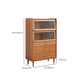 Modern Style Sideboard Cabinet Home Wooden Side Board with Glass Doors Clearhalo 'buffet_sideboard' 'Buffets & Sideboards' 'furn' 'furn_buffet_sideboard' 'Furniture' 'Kitchen & Dining Furniture' 6219512
